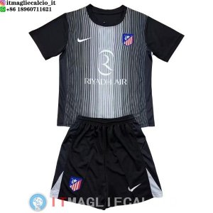 Maglia Set Completo Uomo Atletico Madrid Portiere 2025/2026 Nero