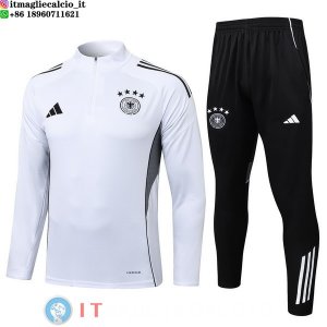 Felpa Da Allenamento Set Completo Bambino Germania 2025 Bianco I Nero