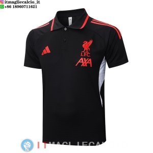 POLO Maglia Liverpool 2025/2026 Nero Rosso