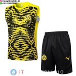 Senza Maniche Set Completo Maglia Borussia Dortmund 2024/2025 Giallo Nero Senza Maniche Set Completo Maglia Borussia Dortmund 2024/2025 Giallo Nero