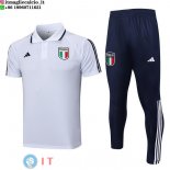 POLO Maglia Set Completo Italia 2023 Bianco Blu