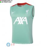 Senza Maniche Maglia Liverpool 2024/2025 Verde Bianco