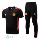 Formazione Set Completo Maglia Manchester United 2022/2023 Nero Rosso