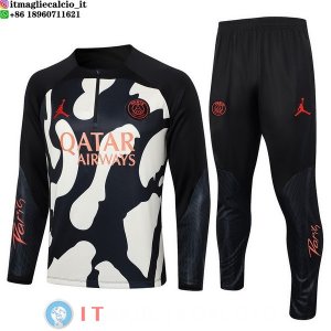 Felpa Da Allenamento Set Completo Paris Saint Germain 23-24 Giallo Nero Arancione