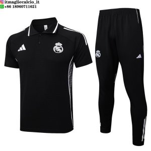 POLO Maglia Set Completo Real Madrid 2025/2026 Nero