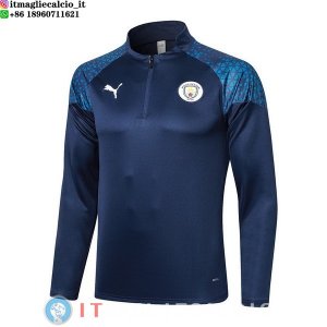 Felpa Da Allenamento Manchester city 23-24 Blu Navy