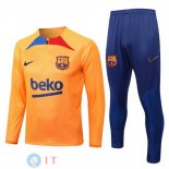 Giacca Bambino Set Completo Barcellona 2022/2023 Arancione I Blu