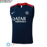 Senza Maniche Maglia Paris Saint Germain 2025/2026 Blu Navy Rosso
