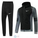 Giacca Felpa Cappuccio Set Completo Nike 22-23 Nero I Grigio Giacca Felpa Cappuccio Set Completo Nike 22-23 Nero I Grigio