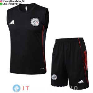 Senza Maniche Set Completo Maglia Ajax 2025/2026 Nero