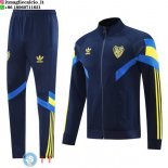 Giacca Set Completo Lunga Zip Boca Juniors 24-25 Giallo I Blu
