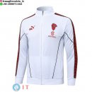 Giacca Full Zip Allenamento AC Milan 25-26 Bianco Rosso