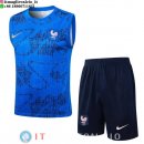 Senza Maniche Set Completo Maglia Francia 2026 Blu Navy