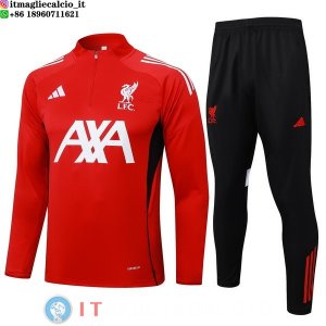 Felpa Da Allenamento Set Completo Liverpool 25-26 Rosso Bianco Nero