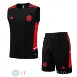 Senza Maniche Set Completo Maglia Bayern Monaco 2022/2023 Nero II Rosso