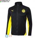 Giacca Lunga Zip Borussia Dortmund 24-25 Nero Giallo
