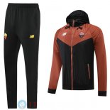 Giacca A Vento Set Completo AS Roma 22-23 Nero Rosso