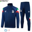 Giacca Set Completo Lunga Zip Italia 2024 Blu II Navy
