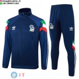 Giacca Set Completo Lunga Zip Italia 2024 Blu II Navy