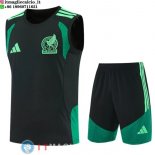 Senza Maniche Set Completo Maglia Messico 2026 Verde Nero Senza Maniche Set Completo Maglia Messico 2026 Verde Nero