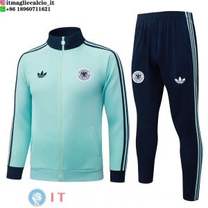 Giacca Full Zip e Pantaloni Allenamento Germania 2026 Verde Blu