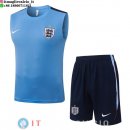 Senza Maniche Maglia Set Completo Inghilterra 2026 Blu Luce