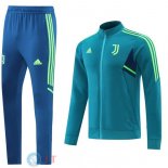 Giacca Set Completo Lunga Zip Juventus 22-23 Verde Blu