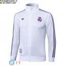 Giacca Lunga Zip Real Madrid 2025/2026 Bianco Purpureo