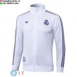 Giacca Lunga Zip Real Madrid 2025/2026 Bianco Purpureo