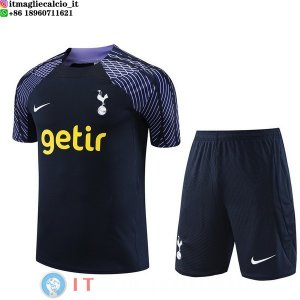 Formazione Maglia Set Completo Tottenham Hotspur 2023/2024 Blu Navy Purpureo