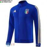 Giacca Lunga Zip Italia 2026 Blu Giallo Giacca Lunga Zip Italia 2026 Blu Giallo
