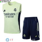 Senza Maniche Set Completo Maglia Real Madrid 2025/2026 Verde Luce Blu