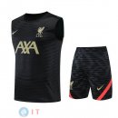 Senza Maniche Set Completo Maglia Liverpool 2022/2023 Nero Giallo