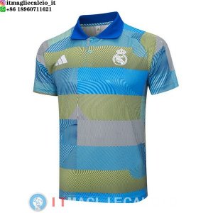 POLO Maglia Real Madrid 2025/2026 Blu Giallo