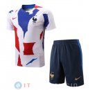 Formazione Set Completo Maglia Francia 2022 Bianco Blu Rosso