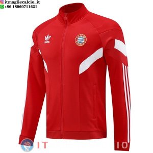 Giacca Lunga Zip Bayern Monaco 25-26 Rosso Bianco