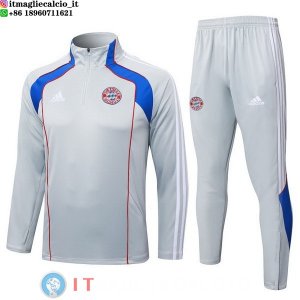 Felpa Da Allenamento Set Completo Bayern Monaco 25-26 Grigio Blu