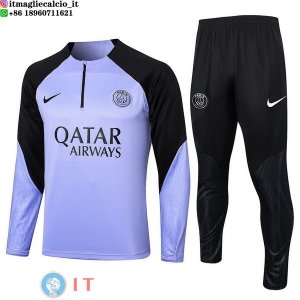 Felpa Da Allenamento Set Completo PSG 23-24 Purpureo Nero