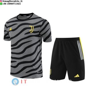 Formazione Bambino Set Completo Maglia Juventus 2023/2024 Grigio Nero Giallo