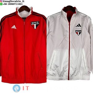 Giacca A Vento Sao Paulo 2023/2024 Rosso Bianco