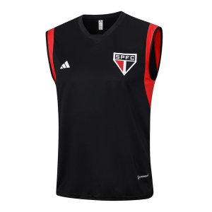 Senza Maniche Maglia São Paulo 2023/2024 Nero Rosso