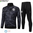 Giacca Lunga Zip Set Completo Corinthians Paulista 25-26 Grigio Nero