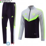 Giacca Set Completo Lunga Zip Bayern Monaco 24-25 Grigio Purpureo
