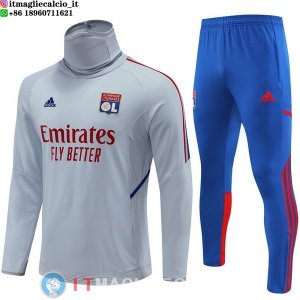 Felpa Da Allenamento Set Completo Lyon 22-23 Grigio I Blu