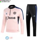 Felpa Da Allenamento Set Completo Manchester United 22-23 Rosa II Nero