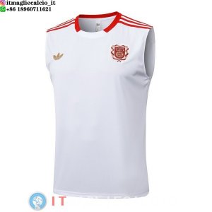 Senza Maniche Maglia Bayern Monaco 2025/2026 Bianco Rosso