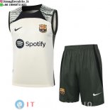 Senza Maniche Set Completo Maglia Barcellona 2023/2024 Giallo Verde
