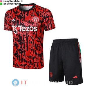 Formazione Set Completo Maglia Manchester United 2023/2024 Rosso Nero