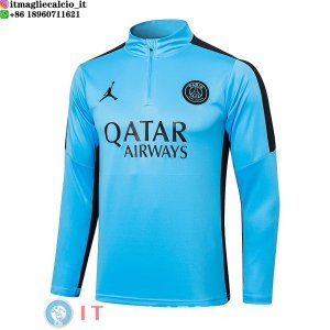 Felpa Da Allenamento Paris Saint Germain 23-24 Blu II Nero