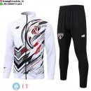 Giacca Lunga Zip Set Completo Sao Paulo 25-26 Bianco Nero